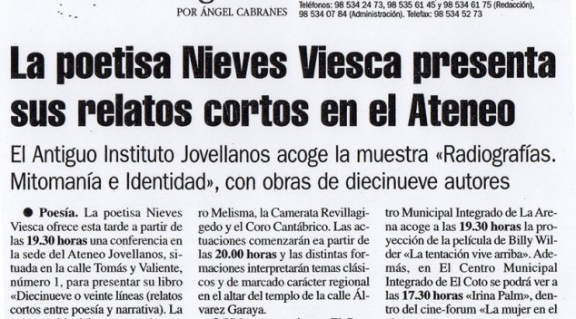 Recorte de prensa.