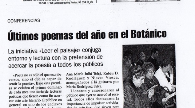 Recorte de prensa.