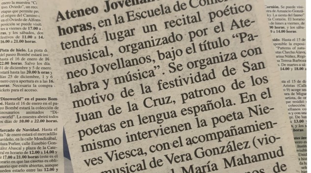 RECITAL POÉTICO ATENEO JOVELLANOS