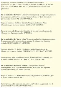 Reunido el jurado formado por: José Antonio Asensio (Presidente) Manuel Saborido Nieves Viesca